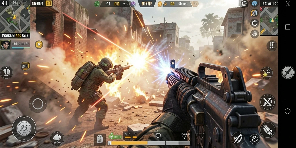 Gameplay menembak penuh aksi dalam 8II dengan grafis luar biasa.