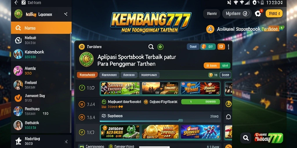 Tampilan utama KEMBANG777 menampilkan berbagai opsi taruhan olahraga secara menarik.