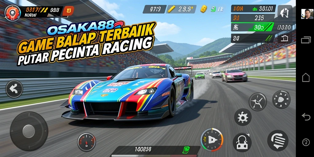 Tampilan gameplay <strong>OSAKA88</strong> yang mendebarkan saat balapan.