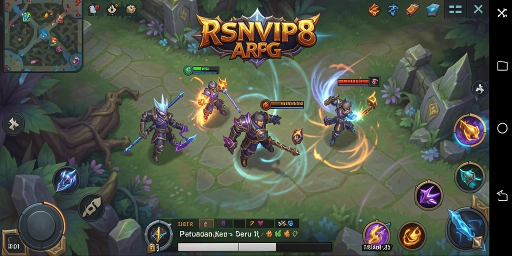 Screenshot gameplay RSNVIP8 menampilkan aksi seru karakter bertempur.