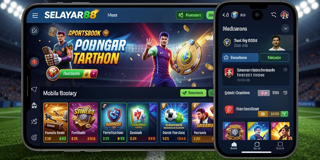 Tampilan gameplay taruhan di aplikasi Sportsbook SELAYAR88.