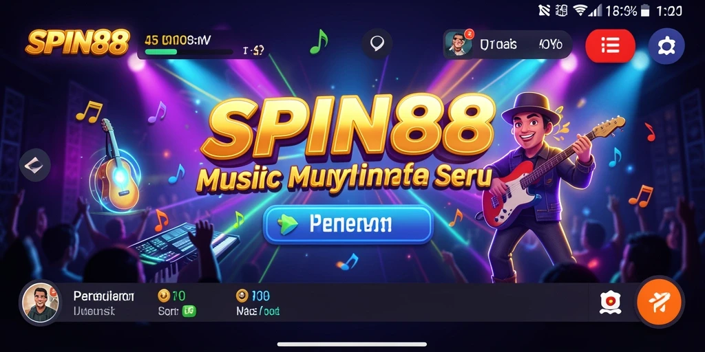 Tampilan menarik gameplay SPIN88 dengan berbagai tantangan musik.