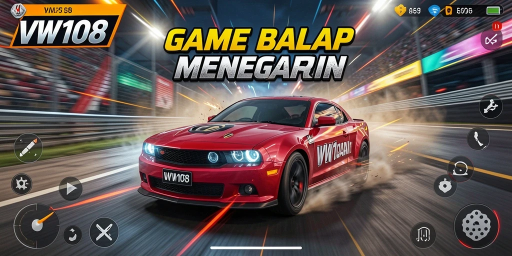 Tampilan mendebarkan dari balapan cepat di VW108.